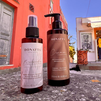 Pack Donatta: Aceite Bronceador Potencializador + Crema Diaria Activadora del Bronceo